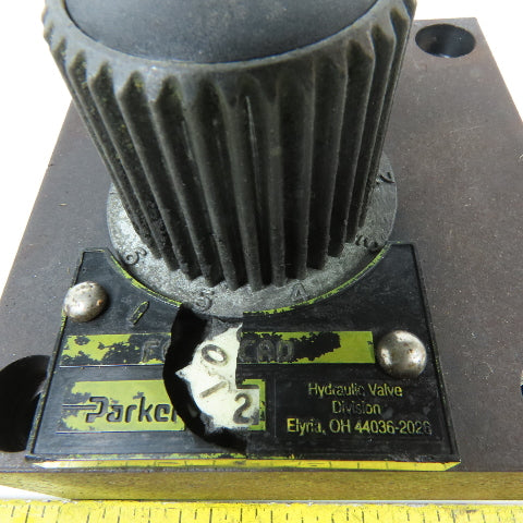 Parker FG3PKCAD Adjustable Hydraulic Pressure Relief Valve Manifold Block