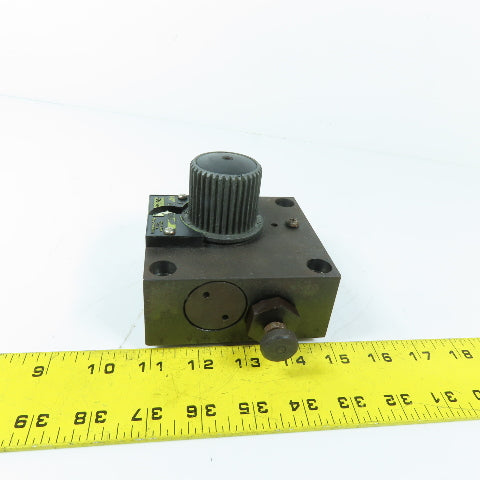 Parker FG3PKCAD Adjustable Hydraulic Pressure Relief Valve Manifold Block
