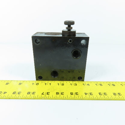 Parker FG3PKCAD Adjustable Hydraulic Pressure Relief Valve Manifold Block