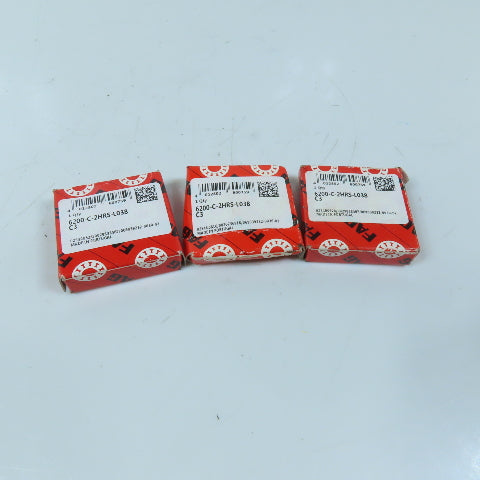 FAG 6200-C-2HRS-L038-C3 Sealed Deep Groove Ball Bearing 10x30x9mm lot of 3