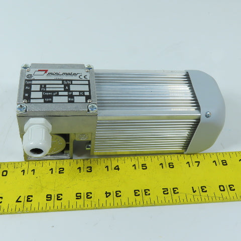 Mini Motor BCE2000/T AC Gearmotor 3Ph 277/480V 60Hz 300:1 Ratio 10.8RPM