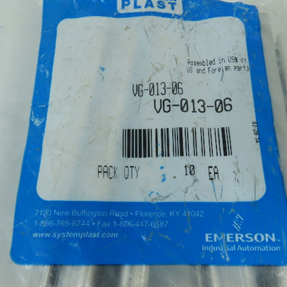 System Plast VG-013-06 6" Stainless Steel Guide Rail Splice Sleeve Pkg. Of 10