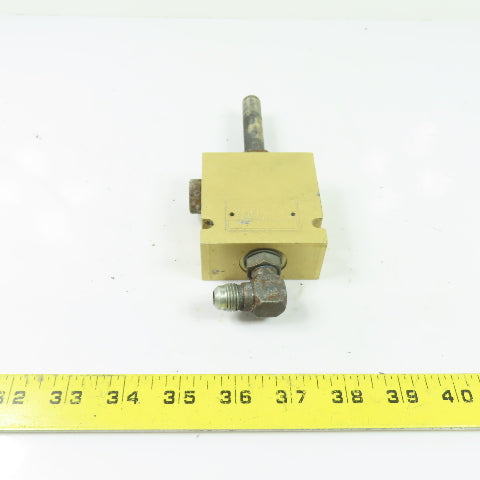 Vickers 20197A 3-Way Pressure Relief Valve Manifold Block