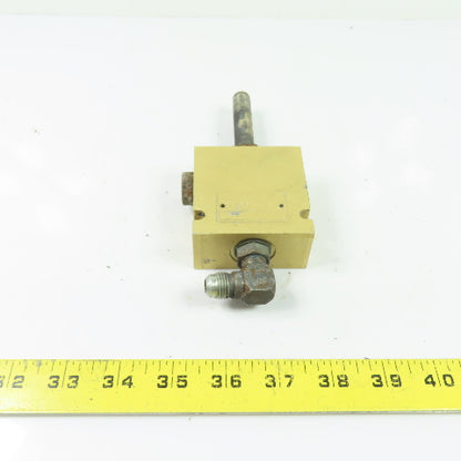 Vickers 20197A 3-Way Pressure Relief Valve Manifold Block
