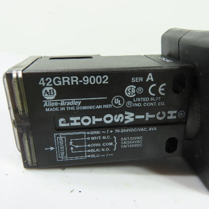 Allen-Bradley 42GRR-9002 Photoswitch Photoelectric Sensor 70-264VAC/VDC Ser A