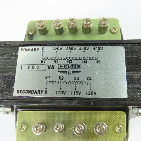 I-Kung N/A 200VA Industrial Control Transformer 220/440V Pri 110/120V Sec