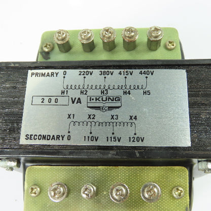 I-Kung N/A 200VA Industrial Control Transformer 220/440V Pri 110/120V Sec