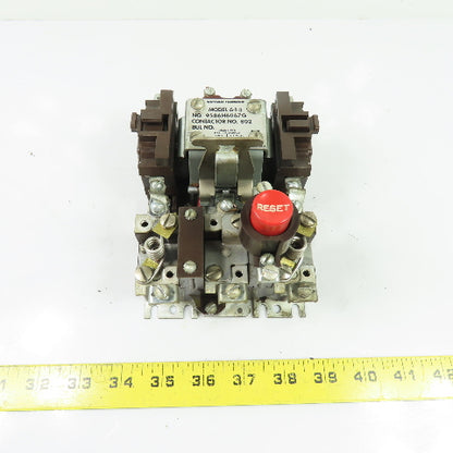 Cutler-Hammer 6-1-3 9586H6067G NEMA Size 0 Contactor w/ Overload Relay 110V Coil