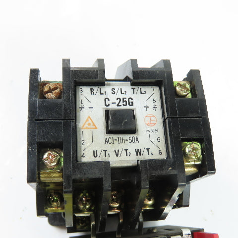 C-25G 50A 3-Pole Contactor w/ Thermal Overload Relay 12-18A RH-18/15
