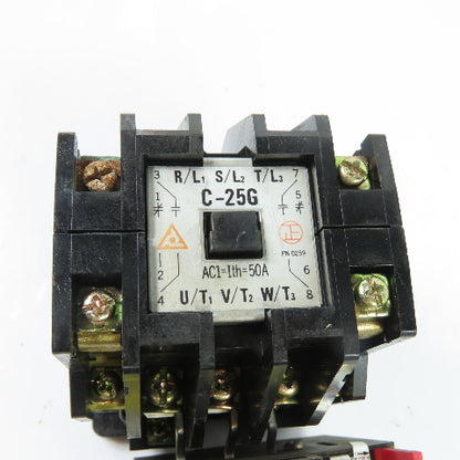 C-25G 50A 3-Pole Contactor w/ Thermal Overload Relay 12-18A RH-18/15