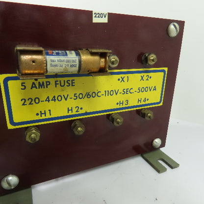 46134 500VA 1Ph Control Transformer 220/440V Primary 110V Secondary