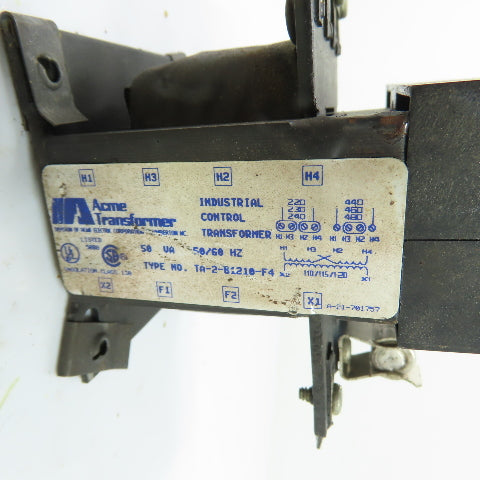 Acme TA-2-81210-F4 50VA Control Transformer 220-480V Primary 120V Secondary