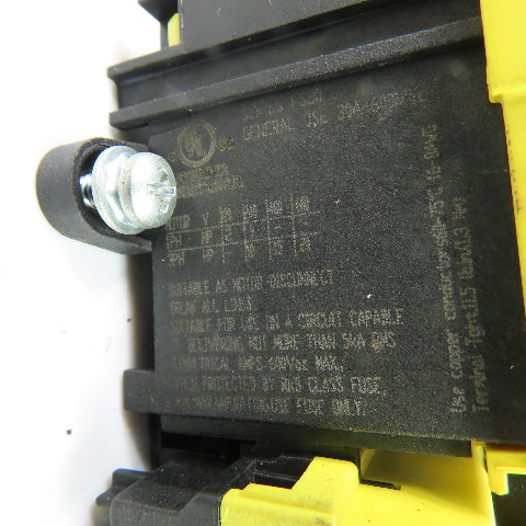 Giovenzana FS303004B 30A 3-Pole Fused Rotary Disconnect Switch 600V