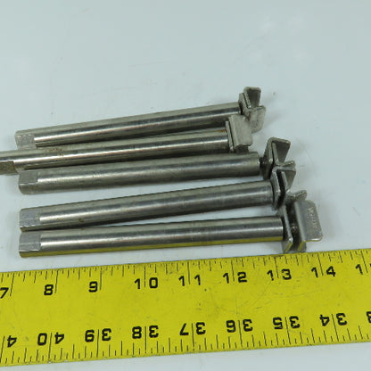 System Plast VG-018 Stainless Steel Guide Rail Clip 5/8" Rod 6" OAL Lot Of 5