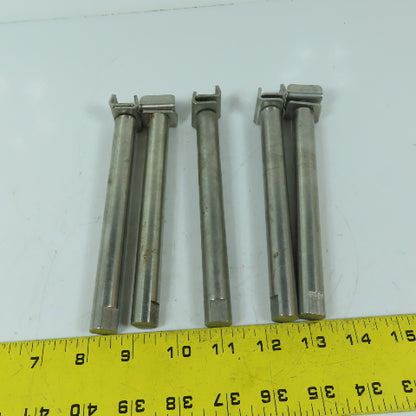 System Plast VG-018 Stainless Steel Guide Rail Clip 5/8" Rod 6" OAL Lot Of 5