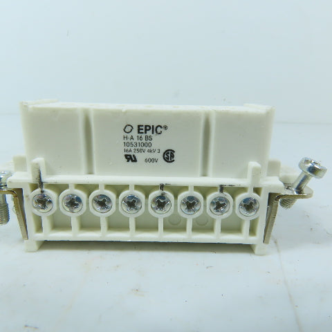EPIC 10531000 H-A 16 BS 16-Pin Female Heavy Duty Connector Insert 16A 600V