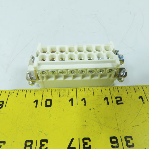 Epic 10530000 H-A 16 SS 16-Pin Male Rectangular Connector Insert 250V