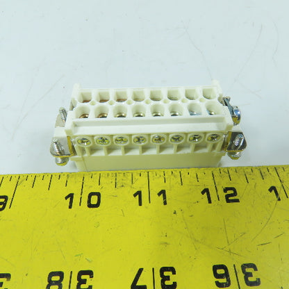 Epic 10530000 H-A 16 SS 16-Pin Male Rectangular Connector Insert 250V