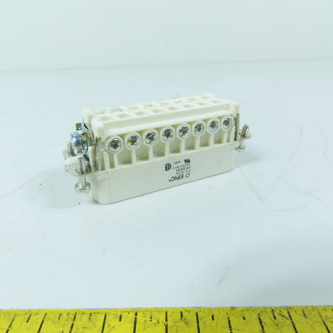 Epic 10530000 H-A 16 SS 16-Pin Male Rectangular Connector Insert 250V