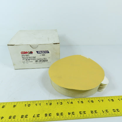 CGW 10555 49815 320 Grit 6" Gold PSA Sanding Discs Adhesive Back NOS Lot Of 95