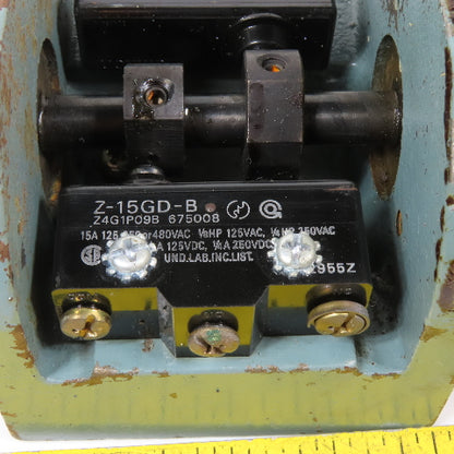 Z4G1P09B Z-15GD-B Dual Snap-Action Limit Switch Rotary Cam Assembly 480VAC