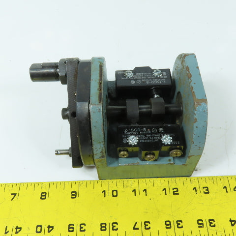 Z4G1P09B Z-15GD-B Dual Snap-Action Limit Switch Rotary Cam Assembly 480VAC