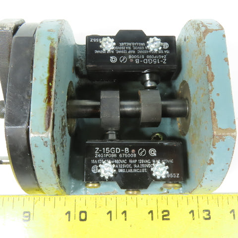 Z4G1P09B Z-15GD-B Dual Snap-Action Limit Switch Rotary Cam Assembly 480VAC