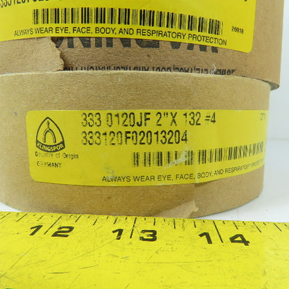 Klingspor 2" x 132" Silicon Carbide Cloth Sanding Belt 120 Grit Lot Of 26