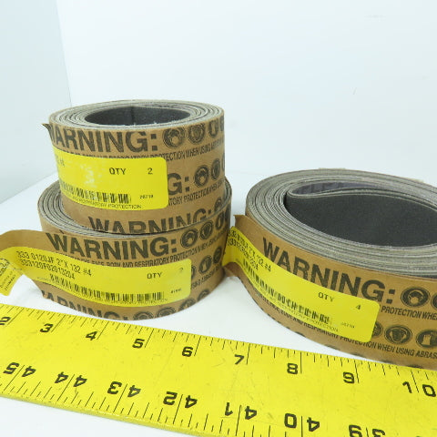 Klingspor 2" x 132" Silicon Carbide Cloth Sanding Belt 120 Grit Lot Of 26