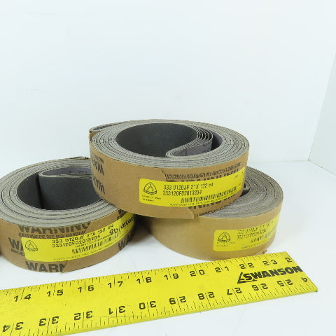 Klingspor 2" x 132" Silicon Carbide Cloth Sanding Belt 120 Grit Lot Of 26