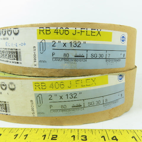 Hermes RB 406 J-FLEX 80 Grit Aluminum Oxide Sanding Belt 2" x 132" Lot Of 15