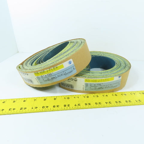 Hermes RB 406 J-FLEX 80 Grit Aluminum Oxide Sanding Belt 2" x 132" Lot Of 15