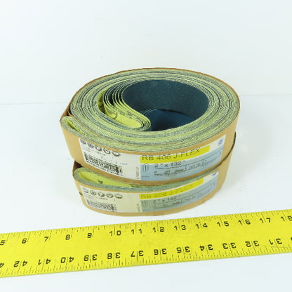 Hermes RB 406 J-FLEX 80 Grit Aluminum Oxide Sanding Belt 2" x 132" Lot Of 15
