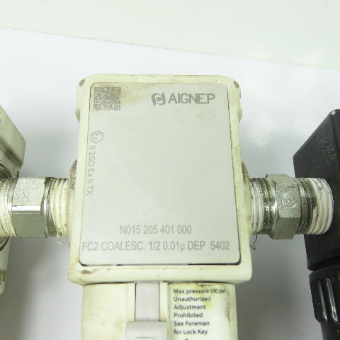 Aignep N015 205 401 000 / N010 205 101 000 Pneumatic Air Filter Assy. 1/2" NPT