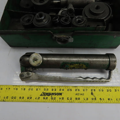 Greenlee 767A 7646-M2 Hydraulic Knockout Punch Driver Set
