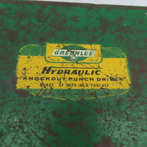 Greenlee 767A 7646-M2 Hydraulic Knockout Punch Driver Set