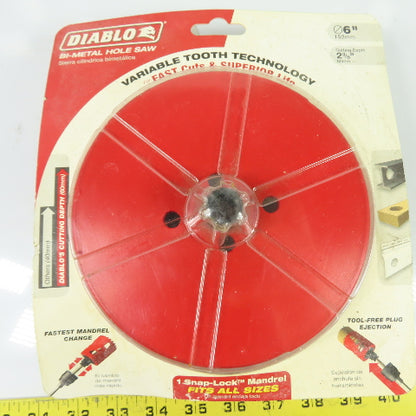 Diablo DHS6000 6" Bi-Metal Hole Saw 2-3/8" Cutting Depth NEW