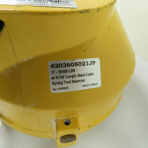 Jupiter Pneumatics 4203605021JP 11-19.9 Lb Spring Tool Balancer w/4-1/4' Cable