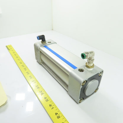 Micro N/A Double Acting Pneumatic Tie Rod Air Cylinder 5" Stroke 2.5" Bore