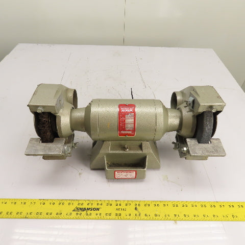 Wissota E-7W 7" Dual Wheel Bench Grinder 1/2HP 115V 3450RPM 5/8" Arbor