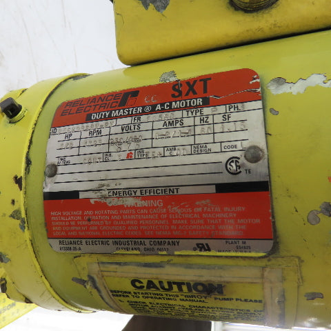 Milton Roy RA11 Metering Pump 1/2HP 3Ph 230/460V 5.4/5.9GPH 100-350PSIG