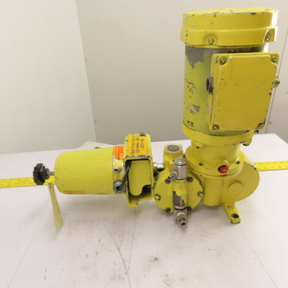 Milton Roy RA11 Metering Pump 1/2HP 3Ph 230/460V 5.4/5.9GPH 100-350PSIG