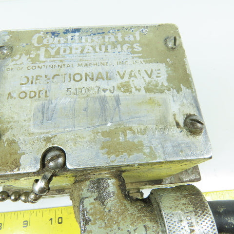 Continental Hydraulics 51067-J Hydraulic Directional Control Valve 115V 3000PSI