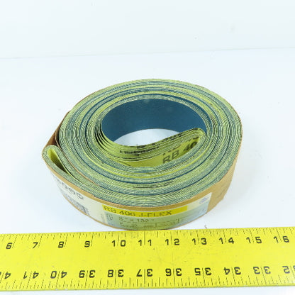 Hermes RB 406 J-FLEX 80 Grit Aluminum Oxide Cloth Sanding Belt 2" x 132" Lot / 7