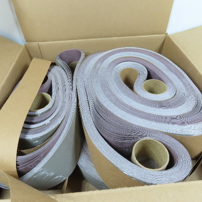 3M 69069 2in x 148in A30 Grit Trizact FullFlex Abrasive Sanding Belts Lot Of 60