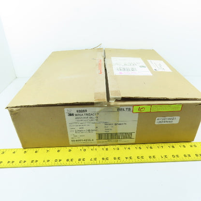 3M 69069 2in x 148in A30 Grit Trizact FullFlex Abrasive Sanding Belts Lot Of 60