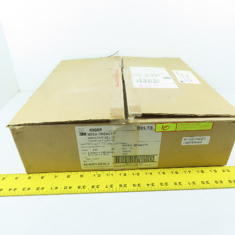 3M 69069 2in x 148in A30 Grit Trizact FullFlex Abrasive Sanding Belts Lot Of 60