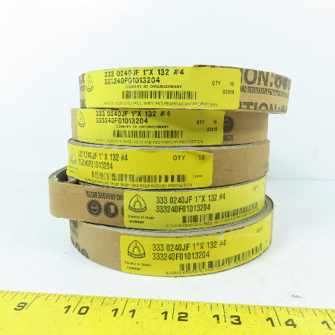 Klingspor 333 0240JF 1" x 132" P240 Grit Cloth Sanding Belt Lot Of 50