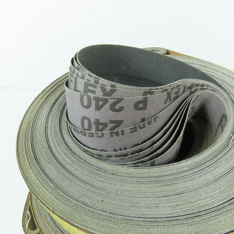 Klingspor 333 0240JF 1" x 132" P240 Grit Cloth Sanding Belt Lot Of 50