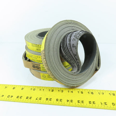 Klingspor 333 0240JF 1" x 132" P240 Grit Cloth Sanding Belt Lot Of 50